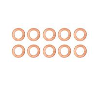 Jiawu Rondelle de Bouchon de Vidange D'huile en Cuivre, Forte étanchéité, Haute durabilité pour le Changement D'huile, 10 Pièces M12, Bague d'étanchéité en Cuivre pour Applications Automobiles