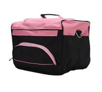 Jiawu Sac à Bandoulière de Coiffeur Spacieux Capacité de 11 Livres Double Zip -Lofing Beauty Tool Sac pour Artistes Cosmétiques (Noir Rose)