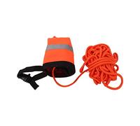 Jiawu Sac de Corde à Lancer, Sac de Corde Flottant dans l'eau avec Bande Réfléchissante et Sifflet, équipement d'économie d'extérieur pour Le Kayak, Le canoë, Le Sauvetage à la Dérive (15M)