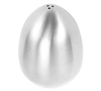 Jiawu Salière en Forme d'œuf, Pot d'Assaisonnement Anti-fuite en Acier Inoxydable avec 3 Trous, Distributeur de Sel de Cuisine brossé pour un Assaisonnement Précis, Rouge (SILVER)
