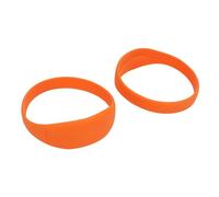 Jiawu Sangle de Support de Genou Rotulien, Paquet de 2 Bande Stabilisatrice de Tendon Rotulien en Silicone Attelle de Genou Élastique avec Sac Portable pour la Course de Basket-Ball (Orange)