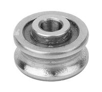 Jiawu SG15 Rainure en U Roulement, 5 X 17 X 8mm, Acier Inoxydable, 10 | Rouleau de guidage de piste, chemin de roulement sphérique, surface polie, pour machine à broder par ordinateur, rangée