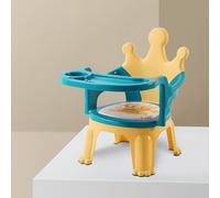 Jiawu Siège Rehauseur pour Bébé, Multifonctionnel, Antidérapant, Portable, Facile à Netoyer, Chaise de Salle à Cru (Bleu et jaune)