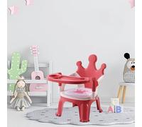 Jiawu Siège Rehauseur pour Bébé, Multifonctionnel, Antidérapant, Portable, Facile à Netoyer, Chaise de Salle à Cru (rouge)