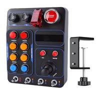 Jiawu Sim Racing Boîte à Boutons pour PC, USB Commande de Conduite de Simulateur avec 30 Boutons Programmables, Rétroéclairage RVB, Compatible avec Volant V9 GEN2