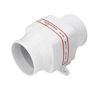 Jiawu Souffleur d'air de Cale Marin, 6 Pales de Ventilateur, Ventilateur en Ligne de Faible Puissance 6A, de Ventilation de 4 Pouces avec Coque de Moteur Hermétique pour Les Bâtiments Marins de