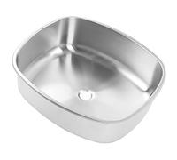Jiawu Sous-évaluation Bol Simple en Acier Inoxydable Évier de Cuisine Simple Nettoyage Grande capacité pour les Campeurs, Yacht