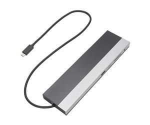 Jiawu Station d'accueil Type-C 12 en 1, Hub Polyvalent pour Ordinateurs Portables dans n'importe Quel Environnement de Bureau, Alliage D'aluminium, USB 3.0 5 Gbit/s