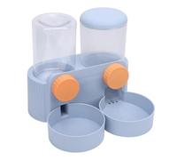 Jiawu Station d'eau Suspendue pour Aliments pour Animaux de Compagnie, Programme d'alimentation Intelligent, Système à Double Bol pour Chiens et Chats, Base en Plastique (Blue)