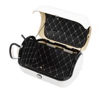 Jiawu Strong Engine Storage Carrier Solid Abs -Coffee Bin pour Motos avec Un Support de Queue (White)