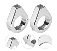Jiawu Support de Montage de Clignotant de Moto en Alliage d'aluminium, Pinces de Fourche de 41 Mm, Support de Relocalisation avec Trous Pré-percés pour Tubes de Fourche de 41 Mm, Argent (Argent