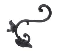 Jiawu Support de Plante Suspendu pour Extérieur, Crochet Mural en Fer pour | Crochet mural antirouille pour lanterne, carillon éolien, panier de fleurs, finition noire robuste
