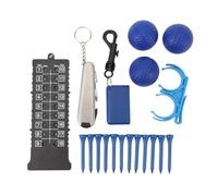 Jiawu Support pour Outils et Tee-Shirts de Golf, étui pour Accessoires de Golf en Cuir PU, Ensemble d'Accessoires de Portables de Grande capacité pour la Pratique des Tees et des Outils (Blue)