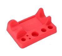 Jiawu Support pour Stylo de Tatouage, Silicone, 3,5 X 2,6 Pouces, Rouge | Support à outils de Microblading, organisateur de gobelets d\'encre, contient un coton-tige pour stylo de Machine, pour