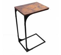Jiawu Table de canapé, Table d'appoint en Forme de C, Design Peu Encombrant, Assemblage Facile, Cadre en Métal Robuste, d'appoint en Forme de C avec Plateau en Panneaux de Particules pour Salon,
