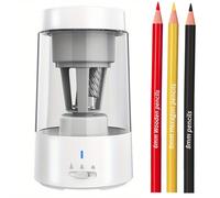 Jiawu Taille-crayon électrique, Taille-crayon Rapide alimenté par Batterie de 5 Secondes, Portable avec Fonction d'arrêt Automatique pour les étudiants, les Artistes, l'école, le Bureau et la