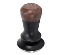 Jiawu Tamper à café Professionnel en Acier Inoxydable, Spring Innovant, 30lbs, Pression Constante, à Ressort, avec Retour Sonore, pour Cafés en Bois de Noyer (51MM)