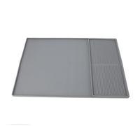 Jiawu Tapis de Machine à café Résistant à la Chaleur Tapis de Séchage en Silicone Double Zone et Bac d'égouttage pour Comptoir de Cuisine, de Barre Antidérapant avec Bords Surélevés, Coussin