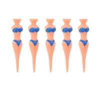 Jiawu Tees de Golf, 5 Pièces en Plastique Antidérapant, Tees de Pratique de Golf avec Conception Portable pour l'entraînement de (Blue)