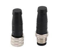 Jiawu Terminateur NMEA2000, Terminaison M12 étanche IP67, 5 Broches N2K, Terminaison de Câble de Base avec Paire de Résistances Mâles et Femelles pour Réseaux Lowrance Simrad Navico B et G