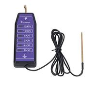 Jiawu Testeur de Clôture électrique, 6 Voyants Lumineux, 2000-12000V | Voltmètre de clôture avec corps en ABS et en cuivre, conception portable pour les tests de ferme, de jardin, de bétail et