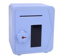 Jiawu Tirelire pour Enfants, Grand écran Tactile LCD Spacieux, Tirelire électrique Automatique pour Garçons et Filles, Sûre pour Enfants pour Jeu éducatif (Blue)