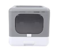 Jiawu Toilettes Spacieuses Pliables pour Chat, Entrée Supérieure, Réduisant Les Odeurs pour Animalerie, 10 Accessoires, Pelle