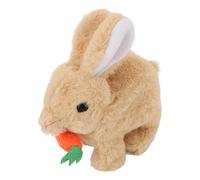 Jiawu Toy Bunny Toy Plüsch Playmate Playmate pour sur les Déplacements, Amusant, Digne pour les Groupes D'âge - Jouets à Saut Interactifs, Jouets de Lapin électroniques (YELLOW)