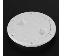 Jiawu Trappe d'inspection Marine, Plaque de Pont Ronde de 4 Pouces, Couverture de Pont étanche en ABS pour Accessoires de Bateau de Yacht, Camping-Car, Couvercle de Trappe scellé avec Joint Torique