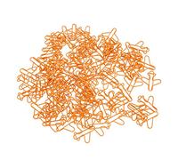 Jiawu Trombones en Forme d'avion, Petits Trombones Mignons pour les Organisateurs de Bureau, d'école, de Bureau, Paquet de 100 en Métal Durable, Résistant à la Rouille, Bords Lisses (ORANGE)