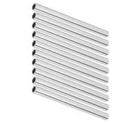 Jiawu Tube en Aluminium 8 Mm OD 6 Mm ID 100, 10 Pièces Tuyau Droit sans | Ensemble de tubes en aluminium, conception antirouille, construction robuste, pour châssis robotique, essieu, manchon