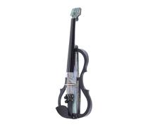 Jiawu Violon électrique Silencieux Professionnel Taille 4/4 en Fibre de Carbone Violon électrique Pleine Grandeur Robuste pour la Pratique Adultes Adolescents avec Micro Transparent et Cordier (Type