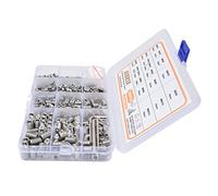 Jiawu Vis de Réglage, 540 Pièces M2 M8 à Pointe de Cuvette en Acier Inoxydable, Assortiment de Vis sans Tête avec Pincettes et Clés Hexagonales pour Poignée de Porte, Bouton de Lampe, Réparations à
