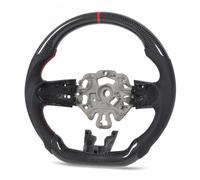 Jiawu Volant de Course en Fibre de Carbone Véritable à Fond Plat de Type D pour S JCW F54 F55 F56 F57 F60 LCI2 2022-2024 Volant en Cuir perforé pour une Meilleure Adhérence