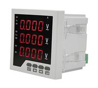 Jiawu Voltmètre triphasé, Voltmètre Numérique Programmable AC 450 V avec Plage d'affichage LED -1999 à 1999 pour Réseaux électriques