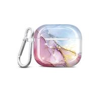 JIAXIUFEN Coque AirPods 3, Coque Housse Étui Protecteur pour AirPods 3, Protection Coque pour AirPods 3 Génération Case Silicone Cover avec Porte-clés - Purple Blue