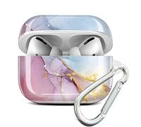 JIAXIUFEN Coque AirPods Pro, Coque Housse Étui Protecteur pour AirPod Pro, Protection Coque pour AirPods Pro Case Silicone Cover avec Porte-clés - Purple Blue