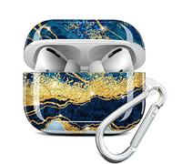 JIAXIUFEN Coque AirPods Pro, Coque Housse Étui Protecteur pour AirPod Pro, Protection Coque pour AirPods Pro Case Silicone Cover avec Porte-clés - Dark Blue