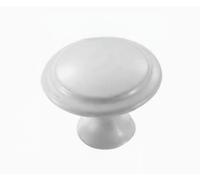 Jiayaus Lot de 15 boutons de tiroir ronds en acier inoxydable avec vis pour armoire, commode, tiroir de placard de cuisine, 30 mm, blanc