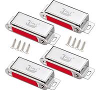 Jiayi Aimant Porte Placard Puissant 30 kg Lot de 4 Aimant Loquet de Porte Magnetique Forte en Acier Inoxydable Fermeture Aimant pour Armoire Cuisine Loqueteau de Porte pour Tiroirs, Meuble, Cabinet