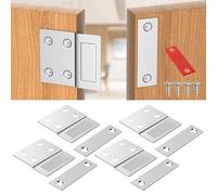 Jiayi Lot de 4 Ultra Mince Aimant Porte Placard Fermeture Magnétique pour Meuble, Aimant Puissant pour Fermer les Portes d'Armoires, Loquet Magnétique pour Cuisine, Salle de Bain, Grand-robe