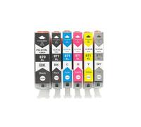 JIAYINGGUANZG Cartouche d'encre Compatible PGI-870 CLI-871, for imprimante PIXMA MG5780 MG6880 MG7780 TS5080 TS6080 TS8080 TS9080(1set 6pcs)