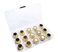 Jiayouy Lot de 15 boutons rotatifs de contrôle du volume incrustés de couleurs mélangées pour guitare électrique Epiphone Les Paul SG Doré 6 mm