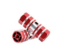 Jiayu 2 Pièces Bike Pegs VTT Antidérapants Pegs Rouge Universelles Repose Pieds Arrière Velo D'aluminium Vélo VTT Adaptées À L'axe 10,5 Mm/0,41 Pouces