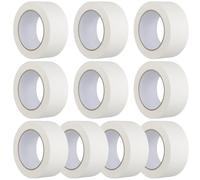 JIAYUET Lot de 10 rouleaux de ruban de masquage pour peinture et décoration Blanc 50 mm x 50 m