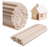 JIAYUET Lot de 100 bandes carrées en bois de 300 x 6 x 6 mm pour loisirs créatifs