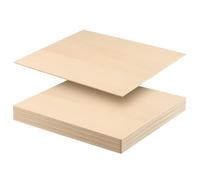 JIAYUET Lot de 15 feuilles de bois vierges carrées de 20 x 20 cm, 2 mm d'épaisseur, feuilles de tilleul brut de 20,3 cm pour loisirs créatifs, peinture