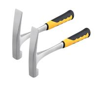 JIAYUET Lot de 2 marteaux fossiles géologiques de 680,4 g, marteau à tête plate pour mine, prospection, géologue