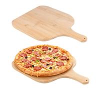 JIAYUET Lot de 2 pelles à pizza en bambou de 30,5 cm avec poignée antidérapante à double usage pour four et grill