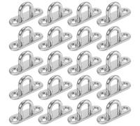 JIAYUET Lot de 20 œillets rectangulaires M6 en acier inoxydable pour mur et terrasse